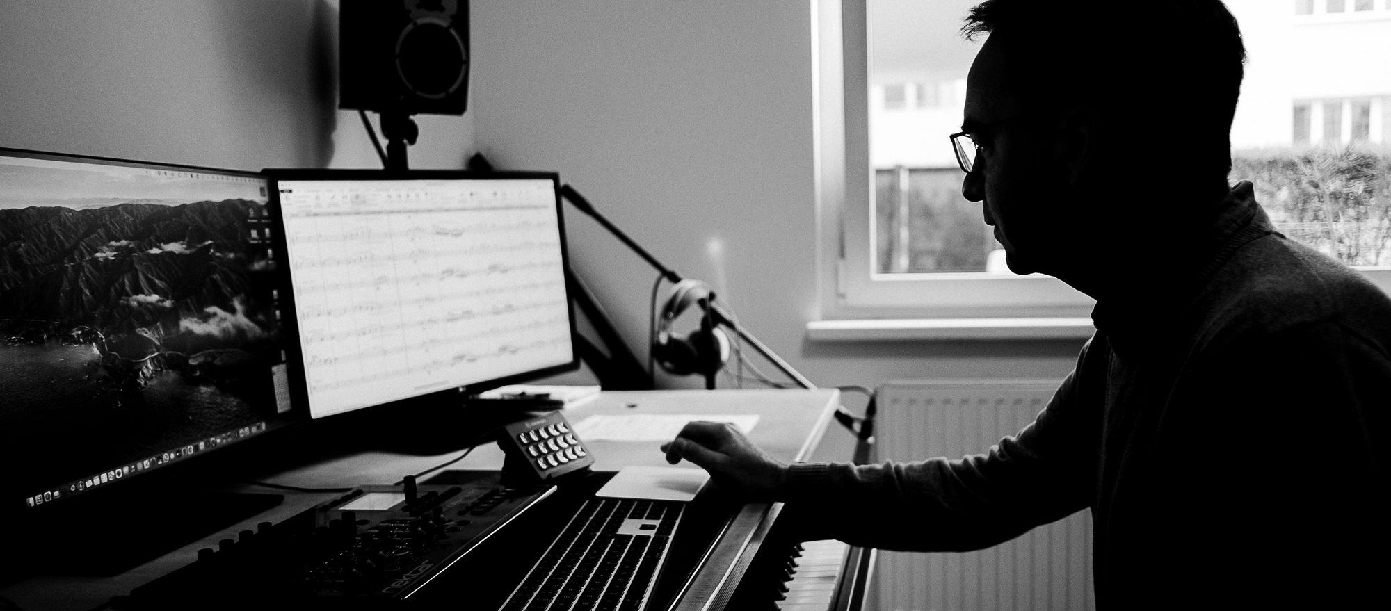 Christof Unterberger in his studio in Vienna